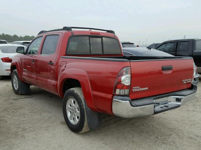 3TMJU62N49M081941 - 2009 TOYOTA TACOMA DOU RED photo 3