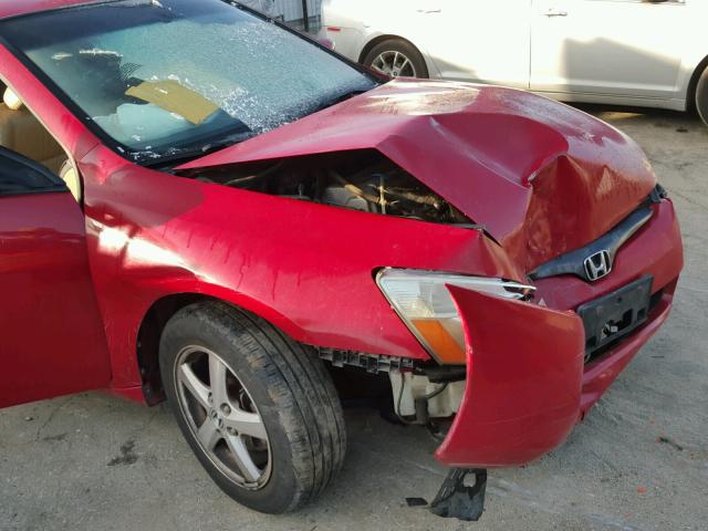 1HGCM72643A021199 - 2003 HONDA ACCORD EX RED photo 9