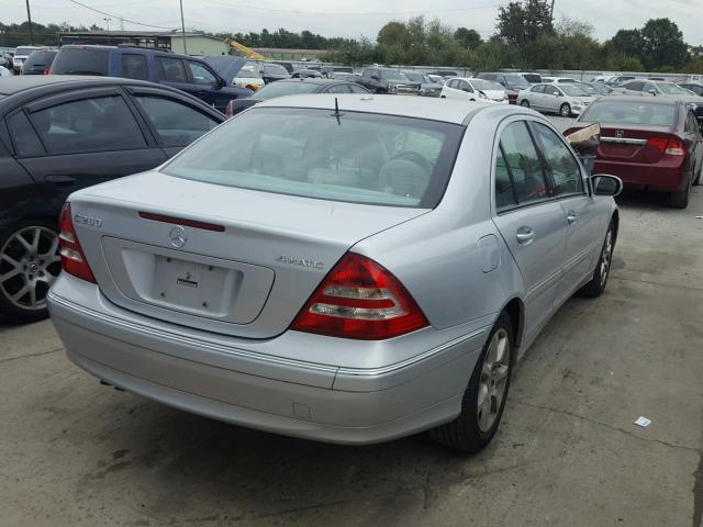 WDBRF92H07F846051 - 2007 MERCEDES-BENZ C 280 4MAT SILVER photo 4