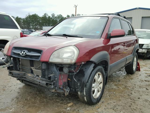 KM8JN72D36U447272 - 2006 HYUNDAI TUCSON GLS MAROON photo 2