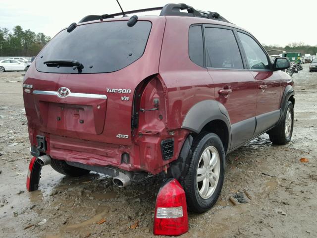 KM8JN72D36U447272 - 2006 HYUNDAI TUCSON GLS MAROON photo 4