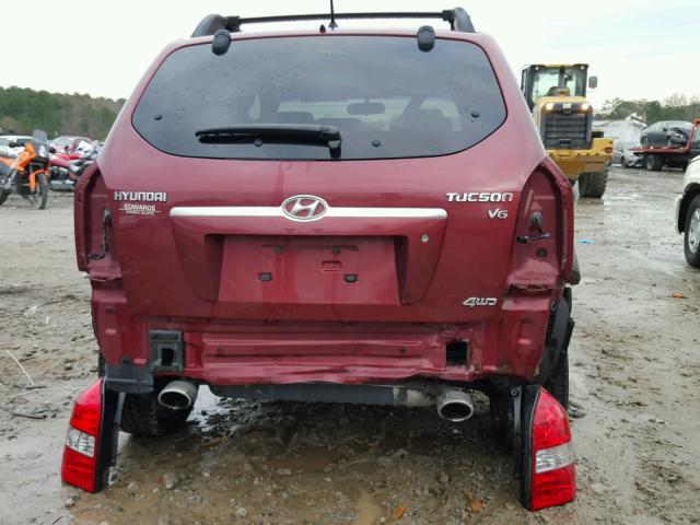 KM8JN72D36U447272 - 2006 HYUNDAI TUCSON GLS MAROON photo 9