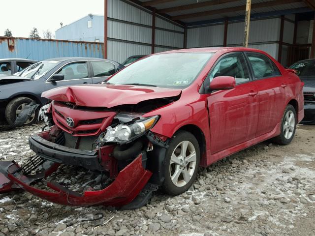 2T1BU4EE6BC731078 - 2011 TOYOTA COROLLA BA RED photo 2