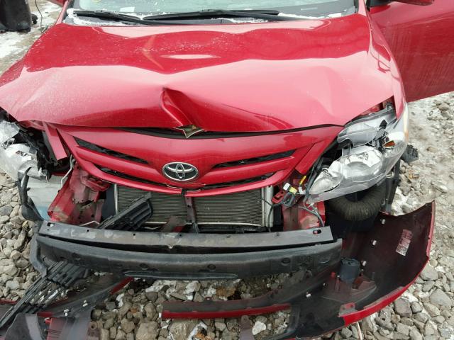 2T1BU4EE6BC731078 - 2011 TOYOTA COROLLA BA RED photo 7