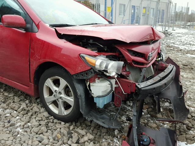 2T1BU4EE6BC731078 - 2011 TOYOTA COROLLA BA RED photo 9