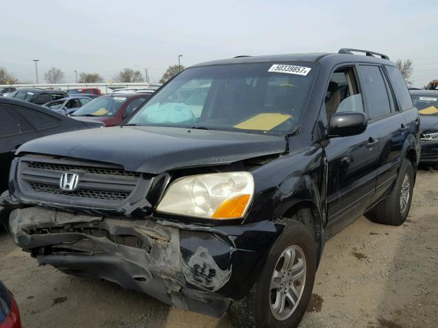 2HKYF18483H575520 - 2003 HONDA PILOT EX BLACK photo 2