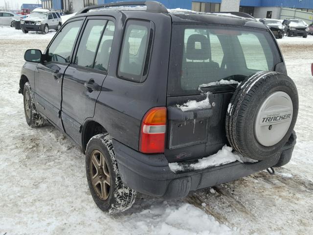 2CNBE13C436901014 - 2003 CHEVROLET TRACKER BLACK photo 3