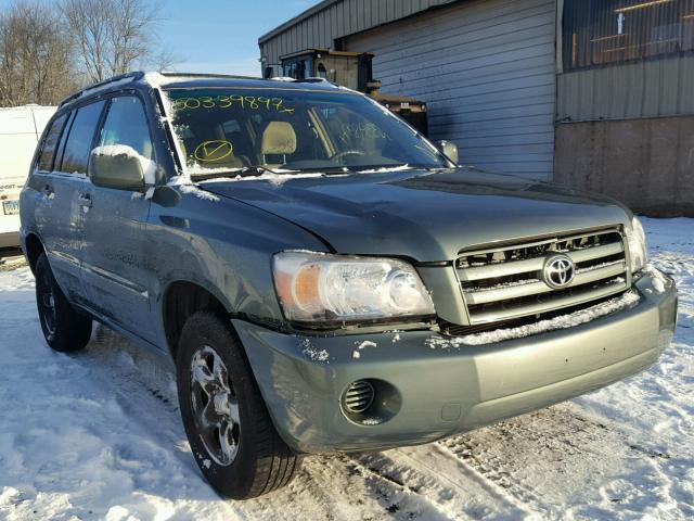 JTEGP21A340024906 - 2004 TOYOTA HIGHLANDER GREEN photo 1