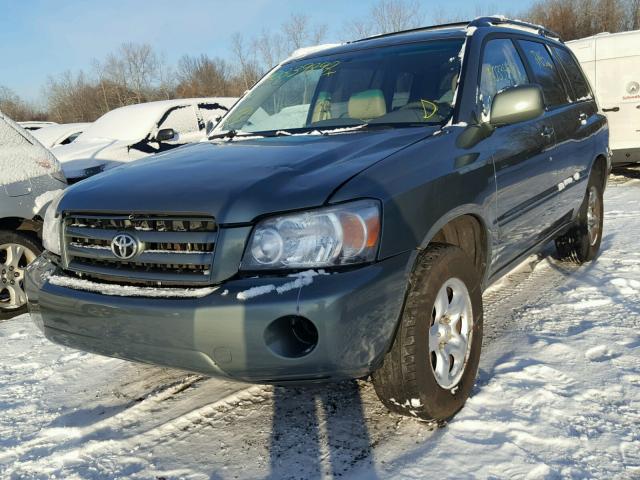 JTEGP21A340024906 - 2004 TOYOTA HIGHLANDER GREEN photo 2