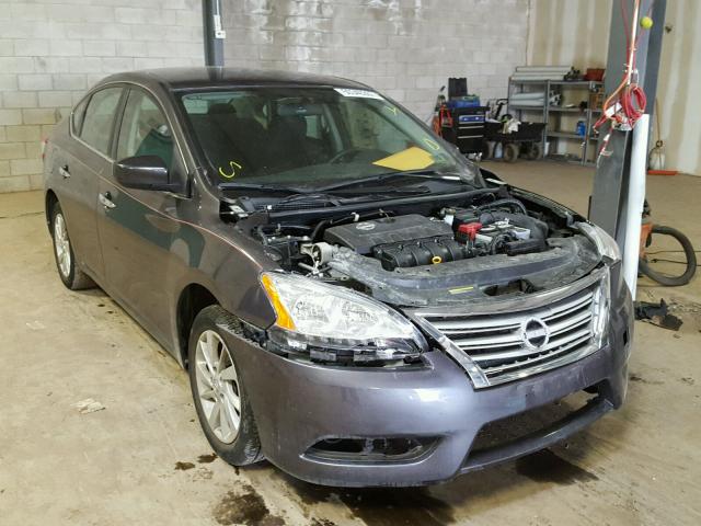 3N1AB7AP1DL763594 - 2013 NISSAN SENTRA S GRAY photo 1