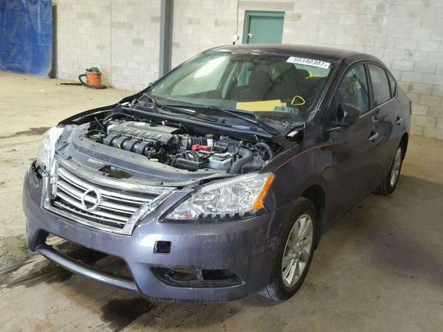 3N1AB7AP1DL763594 - 2013 NISSAN SENTRA S GRAY photo 2