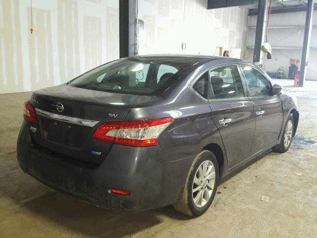 3N1AB7AP1DL763594 - 2013 NISSAN SENTRA S GRAY photo 4