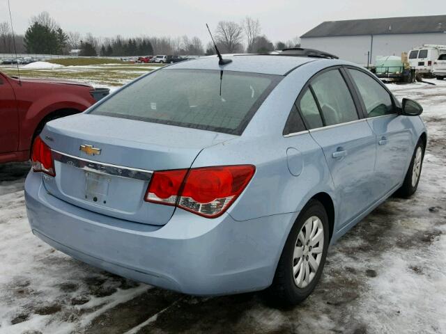 1G1PC5SH4B7118254 - 2011 CHEVROLET CRUZE LS BLUE photo 4