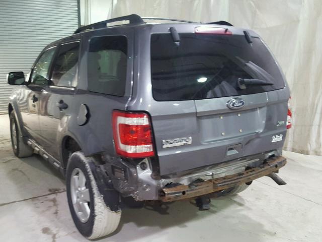 1FMCU9DG6AKA42848 - 2010 FORD ESCAPE XLT GRAY photo 3