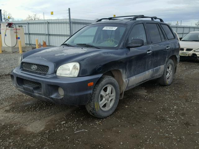 KM8SC73D13U343402 - 2003 HYUNDAI SANTA FE G BLACK photo 2