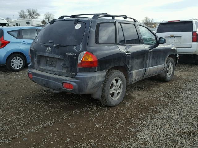 KM8SC73D13U343402 - 2003 HYUNDAI SANTA FE G BLACK photo 4