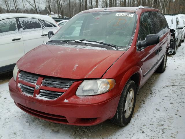 1D4GP24R47B195147 - 2007 DODGE GRAND CARA RED photo 2