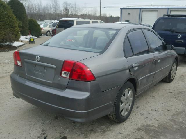 2HGES16505H633868 - 2005 HONDA CIVIC LX GRAY photo 4