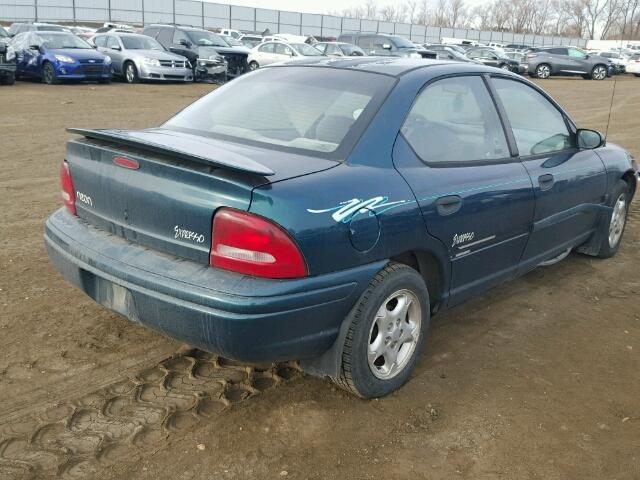 3B3ES47C1TT319245 - 1996 DODGE NEON HIGHL GREEN photo 4