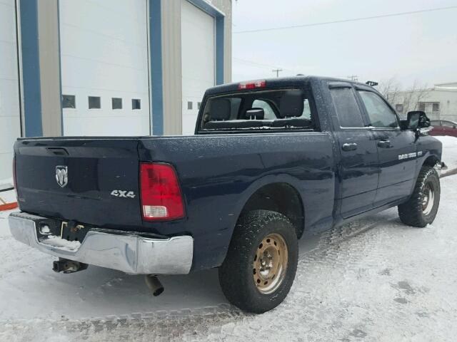 1C6RD7FT7CS296866 - 2012 DODGE RAM 1500 S BLUE photo 4