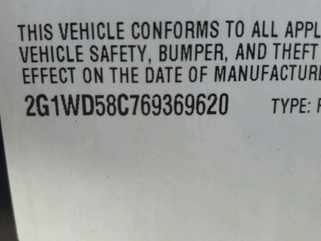 2G1WD58C769369620 - 2006 CHEVROLET IMPALA SUP 黑色 照片 10