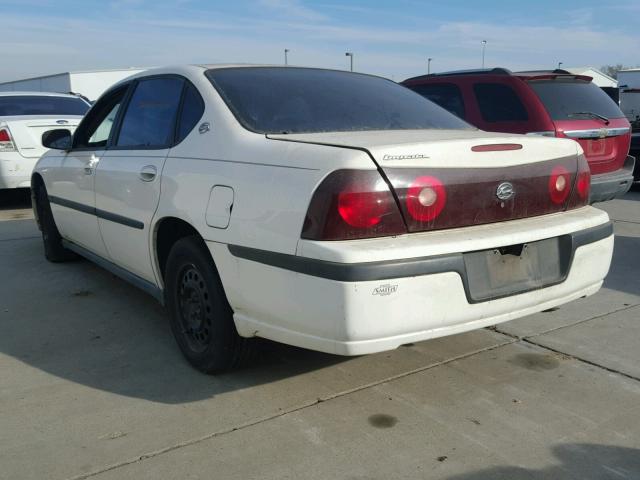 2G1WF52E049173343 - 2004 CHEVROLET IMPALA WHITE photo 3