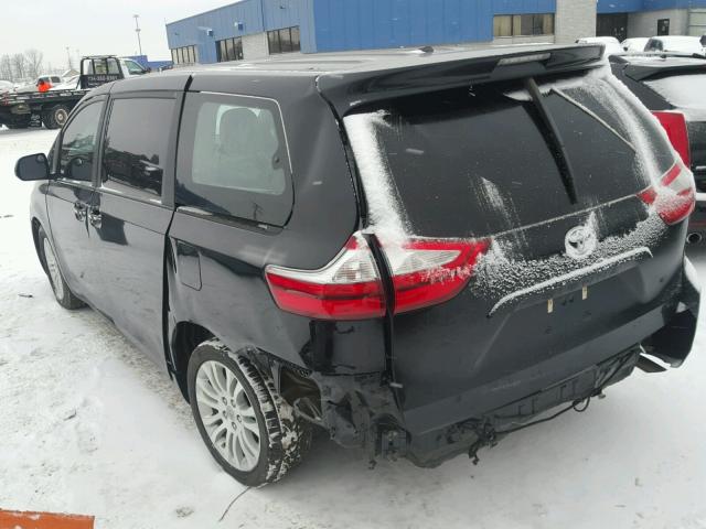 5TDYK3DC6FS652243 - 2015 TOYOTA SIENNA XLE BLACK photo 3