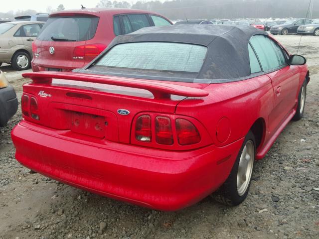 1FAFP4442WF193984 - 1998 FORD MUSTANG RED photo 4