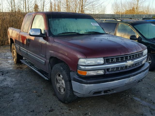 2GCEK19T811102977 - 2001 CHEVROLET SILVERADO BURGUNDY photo 1