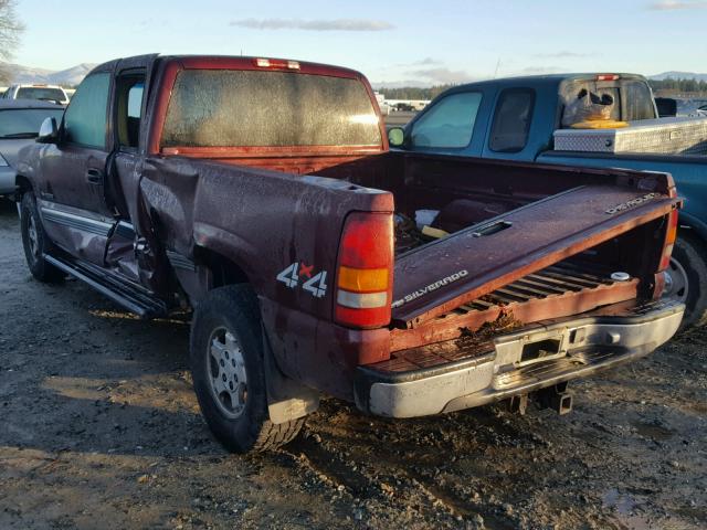 2GCEK19T811102977 - 2001 CHEVROLET SILVERADO BURGUNDY photo 3