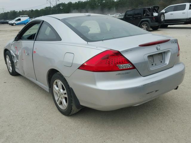 1HGCM72607A003773 - 2007 HONDA ACCORD EX SILVER photo 3