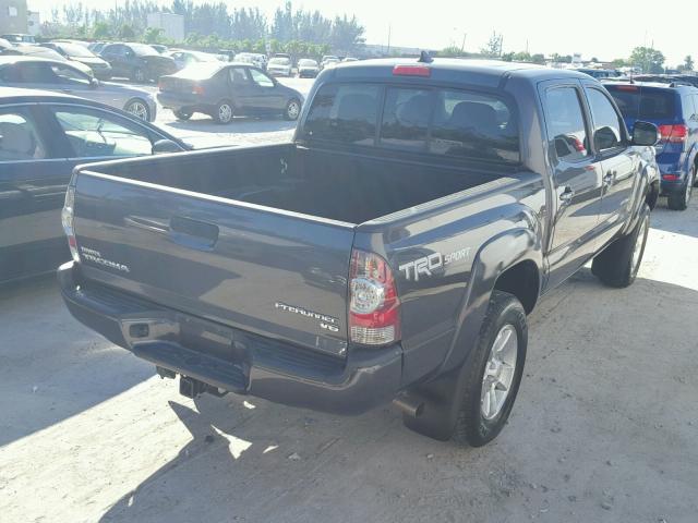 3TMJU4GNXFM180935 - 2015 TOYOTA TACOMA DOU GRAY photo 4