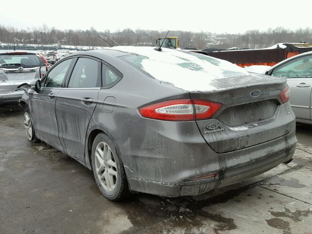 3FA6P0H75DR111663 - 2013 FORD FUSION SE GRAY photo 3