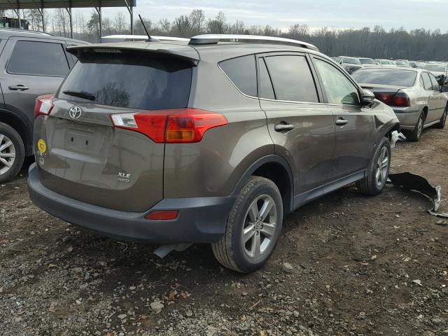 JTMRFREV4FD153013 - 2015 TOYOTA RAV4 XLE BROWN photo 4