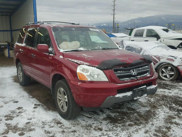 2HKYF18465H501550 - 2005 HONDA PILOT EX RED photo 1