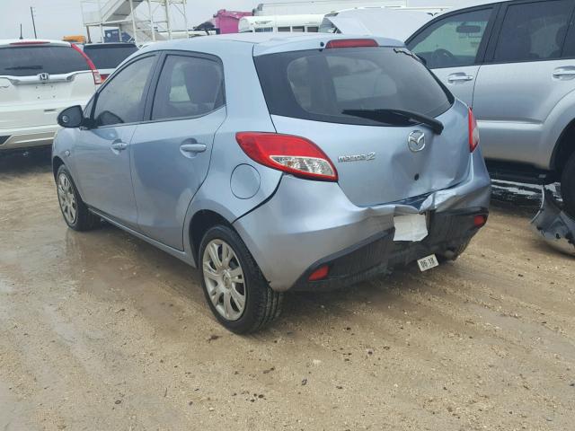 JM1DE1KY6D0162507 - 2013 MAZDA MAZDA2 BLUE photo 3