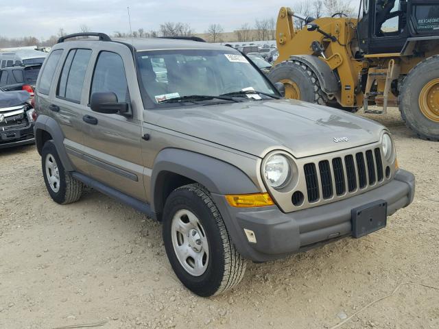 1J4GK48K97W576872 - 2007 JEEP LIBERTY SP BROWN photo 1
