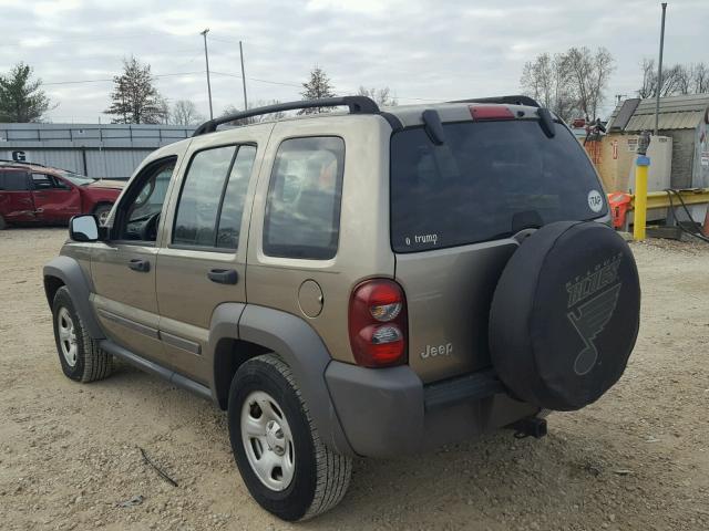 1J4GK48K97W576872 - 2007 JEEP LIBERTY SP BROWN photo 3