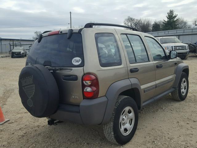 1J4GK48K97W576872 - 2007 JEEP LIBERTY SP BROWN photo 4