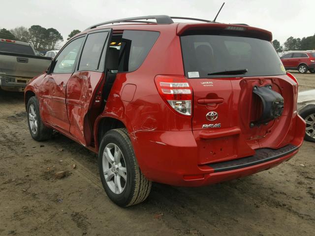 2T3BF4DV9CW260501 - 2012 TOYOTA RAV4 RED photo 3