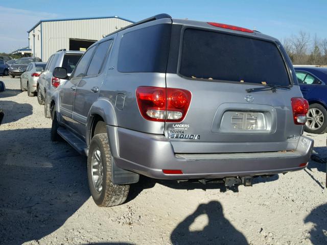 5TDZT34AX5S260347 - 2005 TOYOTA SEQUOIA SR SILVER photo 3