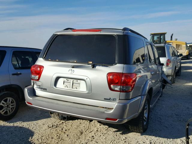 5TDZT34AX5S260347 - 2005 TOYOTA SEQUOIA SR SILVER photo 4