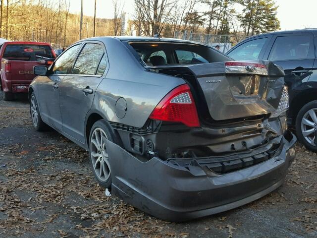 3FAHP0JG9AR399668 - 2010 FORD FUSION SEL GRAY photo 3