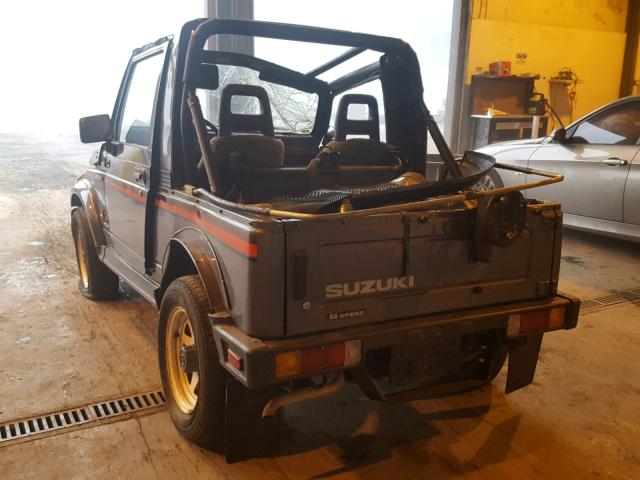 JS3JC51C7H4139842 - 1987 SUZUKI SAMURAI BLACK photo 3