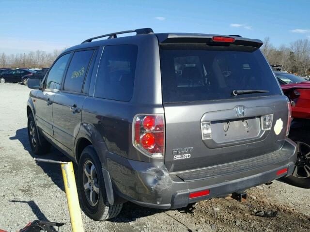 5FNYF28407B035721 - 2007 HONDA PILOT EX GRAY photo 3