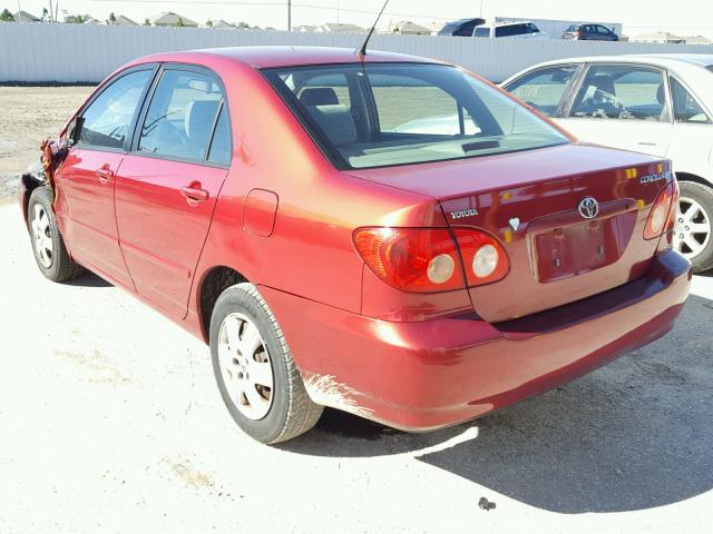 JTDBR32E860069908 - 2006 TOYOTA COROLLA CE RED photo 3