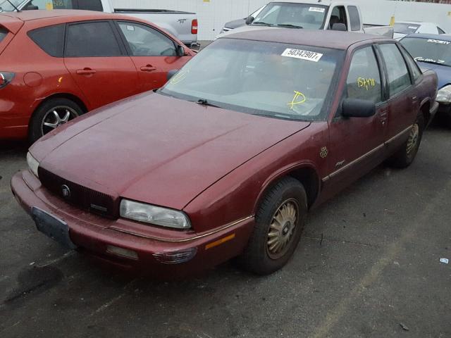 2G4WB52K1T1454410 - 1996 BUICK REGAL CUST BURGUNDY photo 2