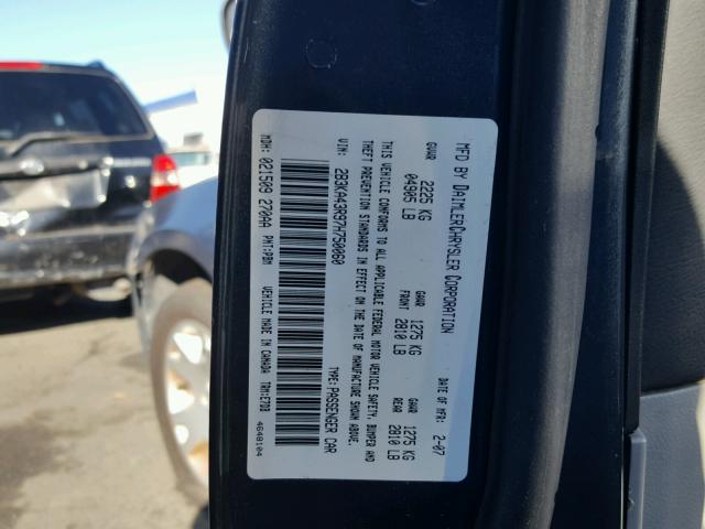 2B3KA43R97H750060 - 2007 DODGE CHARGER SE CHARCOAL photo 10