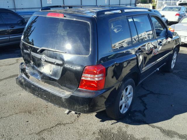 JTEGD21A310004790 - 2001 TOYOTA HIGHLANDER BLACK photo 4