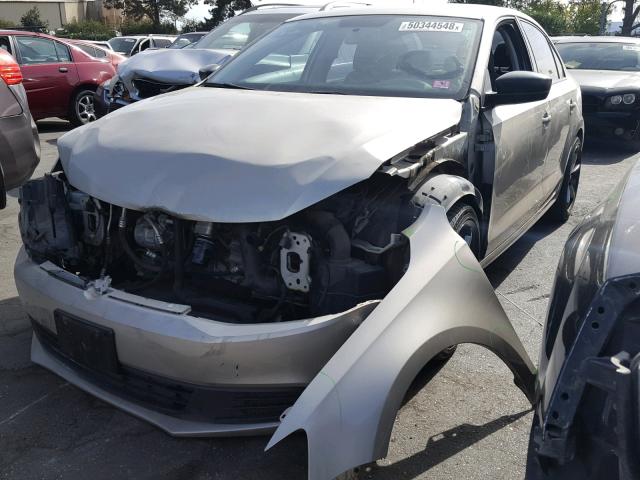 3VW2K7AJ9CM464003 - 2012 VOLKSWAGEN JETTA BASE GOLD photo 2